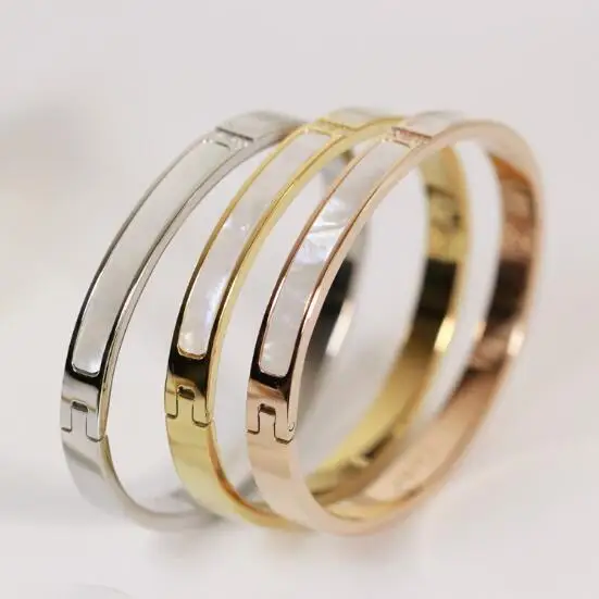 Martick Gold-color Top Quality Shell Bangle With Cubic Zirconia Stainless Steel Fashion Bangle For Woman Rose Gold Jewelry B237
Martick Gold-color Top Quality Shell Bangle With Cubic Zirconia Stainless Steel Fashion Bangle For Woman Rose Gold Jewelry B237