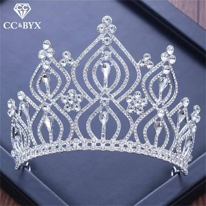 CC big tiaras and crowns hairbands high quality luxury engagement wedding hair accessories for bride fine pageant jewelry XY234 | Украшения