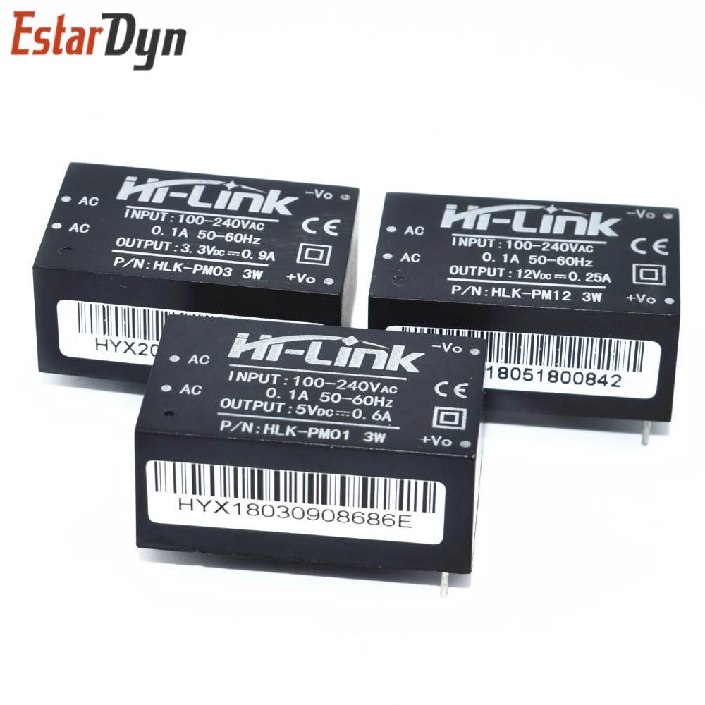 HLK-PM01 HLK-PM03 HLK-PM12 AC-DC 220V to 5V/3.3V/12V mini power supply module,intelligent household switch power supply module
HLK-PM01 HLK-PM03 HLK-PM12 AC-DC 220V to 5V/3.3V/12V mini power supply module,intelligent household switch power supply module