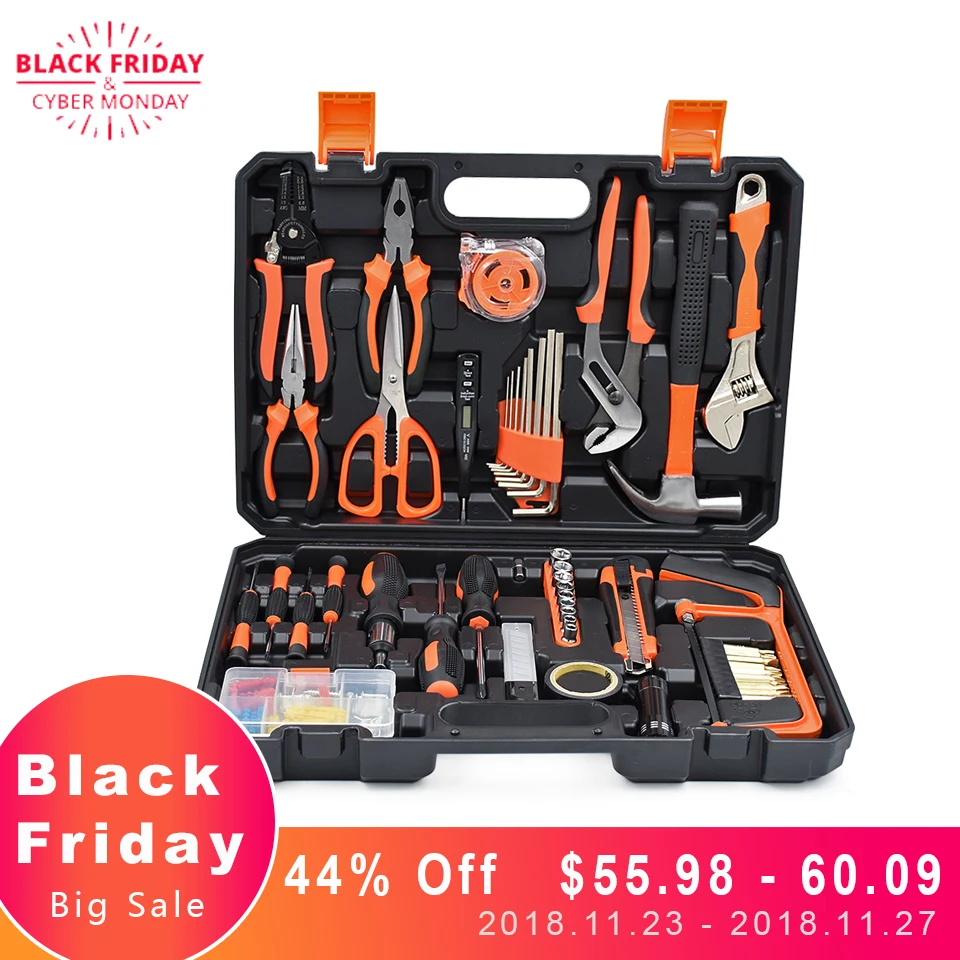 GOXAWEE Home Repair Tools Set Screwdrivers Bits Set Pliers Sockets Spanner Wrench Saw Hammer Household Tool Kits Hand Tools Box
GOXAWEE Home Repair Tools Set Screwdrivers Bits Set Pliers Sockets Spanner Wrench Saw Hammer Household Tool Kits Hand Tools Box