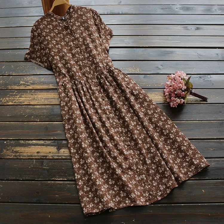 Women Cotton Linen Floral Dress Mori Girl 2019 Summer A line Loose Short Sleeves Fashion Vintage Robe YoYiKamomo
Women Cotton Linen Floral Dress Mori Girl 2019 Summer A line Loose Short Sleeves Fashion Vintage Robe YoYiKamomo
