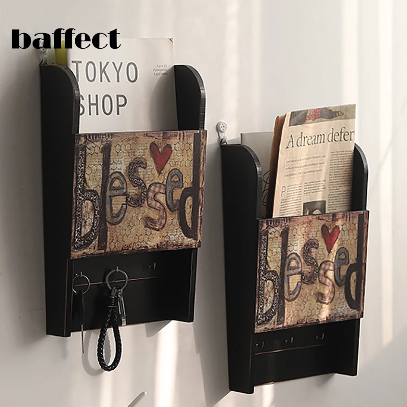 Iron Wood Key Letter Storage Rack Holders Wall Hanging Clothes Hat Storage Shelf Organizer Newspaper Stroage Rack Shelf Holder
Iron Wood Key Letter Storage Rack Holders Wall Hanging Clothes Hat Storage Shelf Organizer Newspaper Stroage Rack Shelf Holder