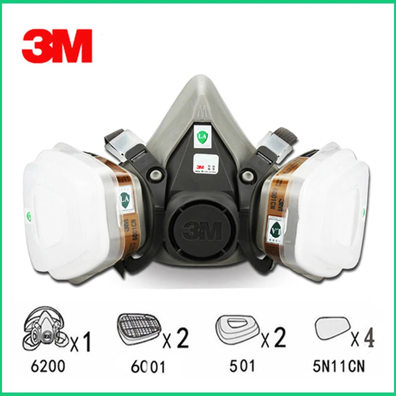 9 in 1 Suit 3M 6200 N95 PM2.5 Half Face Gas Mask Respirator Painting Spraying Gas Mask with 6001 Flter
9 in 1 Suit 3M 6200 N95 PM2.5 Half Face Gas Mask Respirator Painting Spraying Gas Mask with 6001 Flter