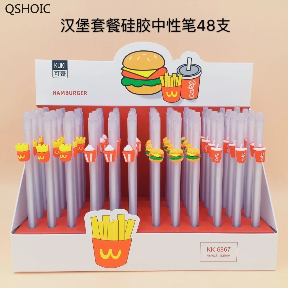 48pcs/pack Cartoon Hamburger Gel Pen French Fries/ice Cream Water Pen Office School Creative Stationery
48pcs/pack Cartoon Hamburger Gel Pen French Fries/ice Cream Water Pen Office School Creative Stationery