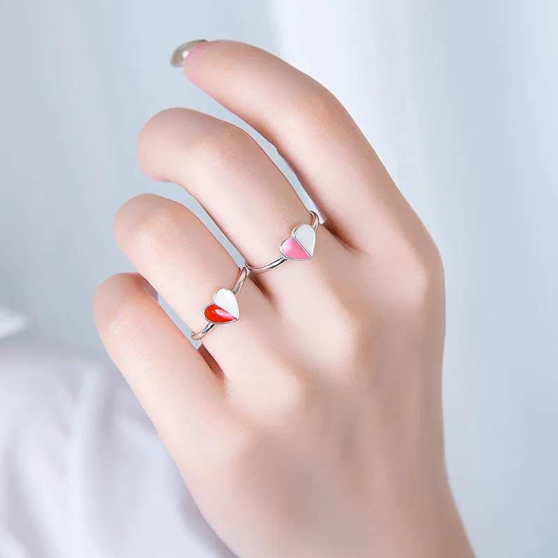 100% Authentic 925 Sterling Silver Rings For Women Multicolor Drop Glaze Heart Open Rings Elegant Jewelry Ring
100% Authentic 925 Sterling Silver Rings For Women Multicolor Drop Glaze Heart Open Rings Elegant Jewelry Ring
