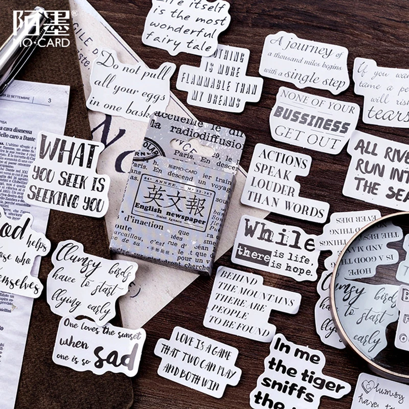 46 pcs/lot Vintage english newspaper mini paper sticker decoration stickers DIY craft diary scrapbooking kawaii label sticker
46 pcs/lot Vintage english newspaper mini paper sticker decoration stickers DIY craft diary scrapbooking kawaii label sticker