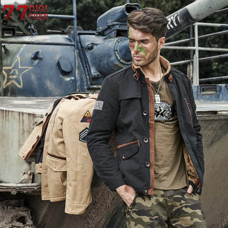 QIQICHEN 2018 Autumn Winter Thicken Military Jacket Coats Stand Collar Fleece Casual Tactical Army Jacket Men Jaqueta masculina
QIQICHEN 2018 Autumn Winter Thicken Military Jacket Coats Stand Collar Fleece Casual Tactical Army Jacket Men Jaqueta masculina