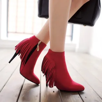 Large Size 34-47 Women Ankle Boots Heels 2017 Autumn Winter Botas Red High Heel Shoes Platform Fringed Woman Boots Female 907
Large Size 34-47 Women Ankle Boots Heels 2017 Autumn Winter Botas Red High Heel Shoes Platform Fringed Woman Boots Female 907