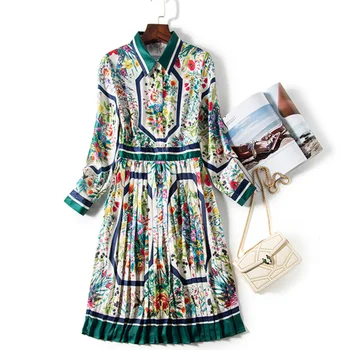 New Spring Type Turn over Collar Shirt in Long style Shredded Flower Folded Dress Female Tide
New Spring Type Turn over Collar Shirt in Long style Shredded Flower Folded Dress Female Tide