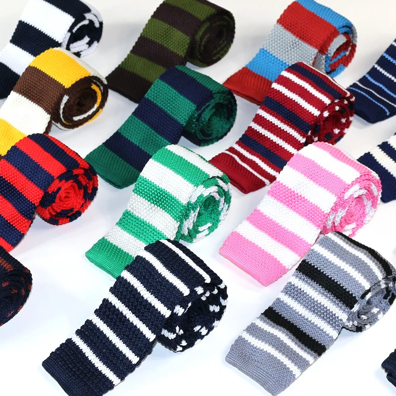 Mens ties Polyester Knit neckties for men Brand fashion Striped Knitted Neck Tie for Party Business
Mens ties Polyester Knit neckties for men Brand fashion Striped Knitted Neck Tie for Party Business