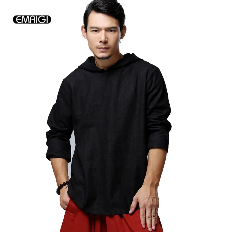 High Quality Linen Male Fashion Casual Hooded Tee Shirt Men Pullover Tops Loose Punk T-Shirts
High Quality Linen Male Fashion Casual Hooded Tee Shirt Men Pullover Tops Loose Punk T-Shirts