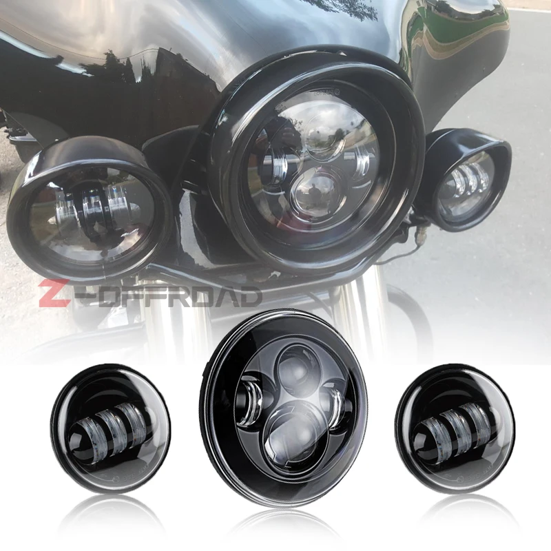 For Heritage Softail Classic motorcycle 7" LED H4 projector headlight Light replacement+4.5" black fog lamp lights
For Heritage Softail Classic motorcycle 7" LED H4 projector headlight Light replacement+4.5" black fog lamp lights