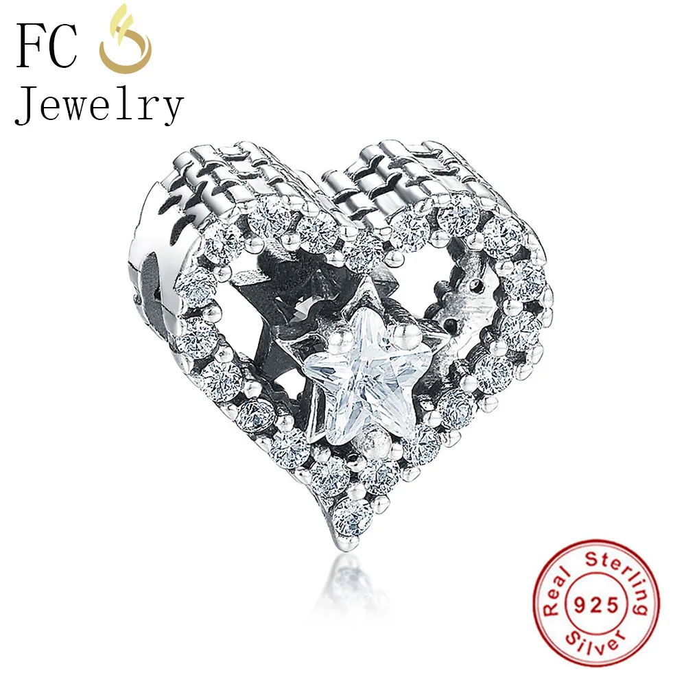 FC Jewelry Fit Original Pandora Charms Bracelets Authentic 925 Sterling Silver Openwork Heart Star CZ Stone Beads Berloque 2018
FC Jewelry Fit Original Pandora Charms Bracelets Authentic 925 Sterling Silver Openwork Heart Star CZ Stone Beads Berloque 2018