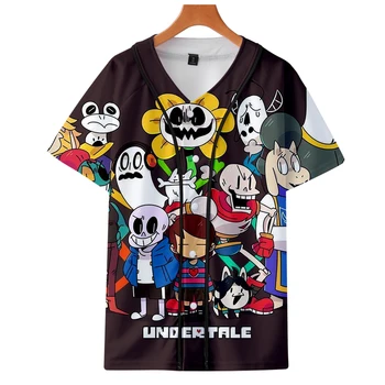 Undertale Sans Cartoon shirt Men Summer 3d Printed Funny Baseball Shirts V Neck Short Sleeve Loose Men/women Top Streetwear
Undertale Sans Cartoon shirt Men Summer 3d Printed Funny Baseball Shirts V Neck Short Sleeve Loose Men/women Top Streetwear