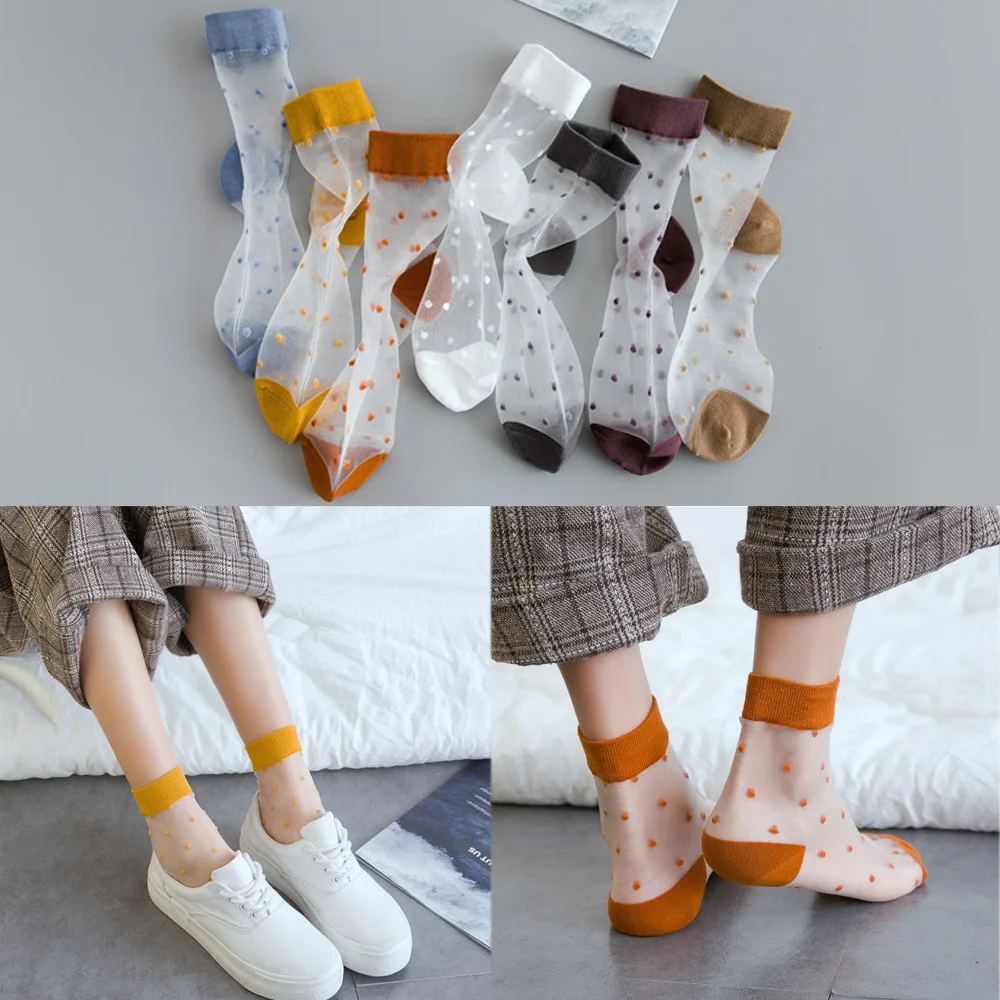 Summer New Socks Women Leisure Cute Dot Short Ankle Socks Ladies Girls Ultra-thin Breathable Transparent Mesh Sock Hosiery
Summer New Socks Women Leisure Cute Dot Short Ankle Socks Ladies Girls Ultra-thin Breathable Transparent Mesh Sock Hosiery
