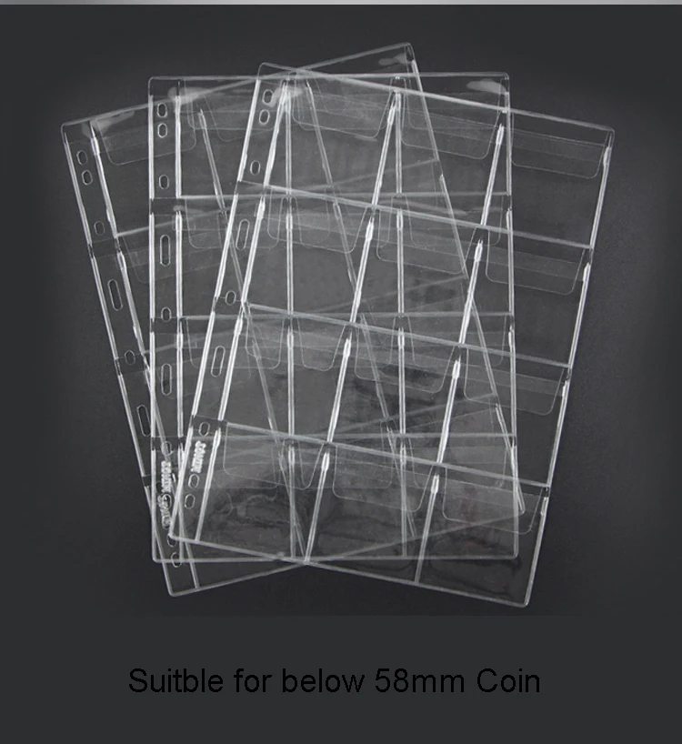 9 Holes 12 Pockets/Page Coin Album 62*62MM PVC Collection Book Collection Coin Holders Protection Album AB-0004
9 Holes 12 Pockets/Page Coin Album 62*62MM PVC Collection Book Collection Coin Holders Protection Album AB-0004