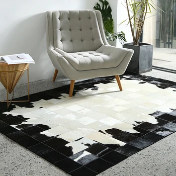 Black and white luxury cowhide fur rug,big size natural cow skin fur carpet for living room decoration villa carpet SALES
Black and white luxury cowhide fur rug,big size natural cow skin fur carpet for living room decoration villa carpet SALES