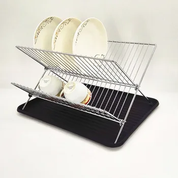 2 Tier Folding Dish Rack Stainless Steel Kitchen Dish Drainer Cup And Dish Organizer Kitchen Storage Organization Accessories
2 Tier Folding Dish Rack Stainless Steel Kitchen Dish Drainer Cup And Dish Organizer Kitchen Storage Organization Accessories