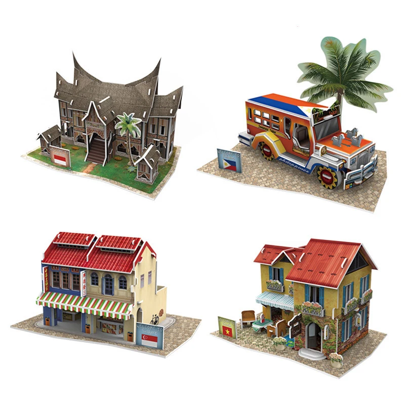CubicFun Cardboard Puzzle Models Toy DIY Southeast Asia House 3D Assembling Model Educational Toys For Children
CubicFun Cardboard Puzzle Models Toy DIY Southeast Asia House 3D Assembling Model Educational Toys For Children