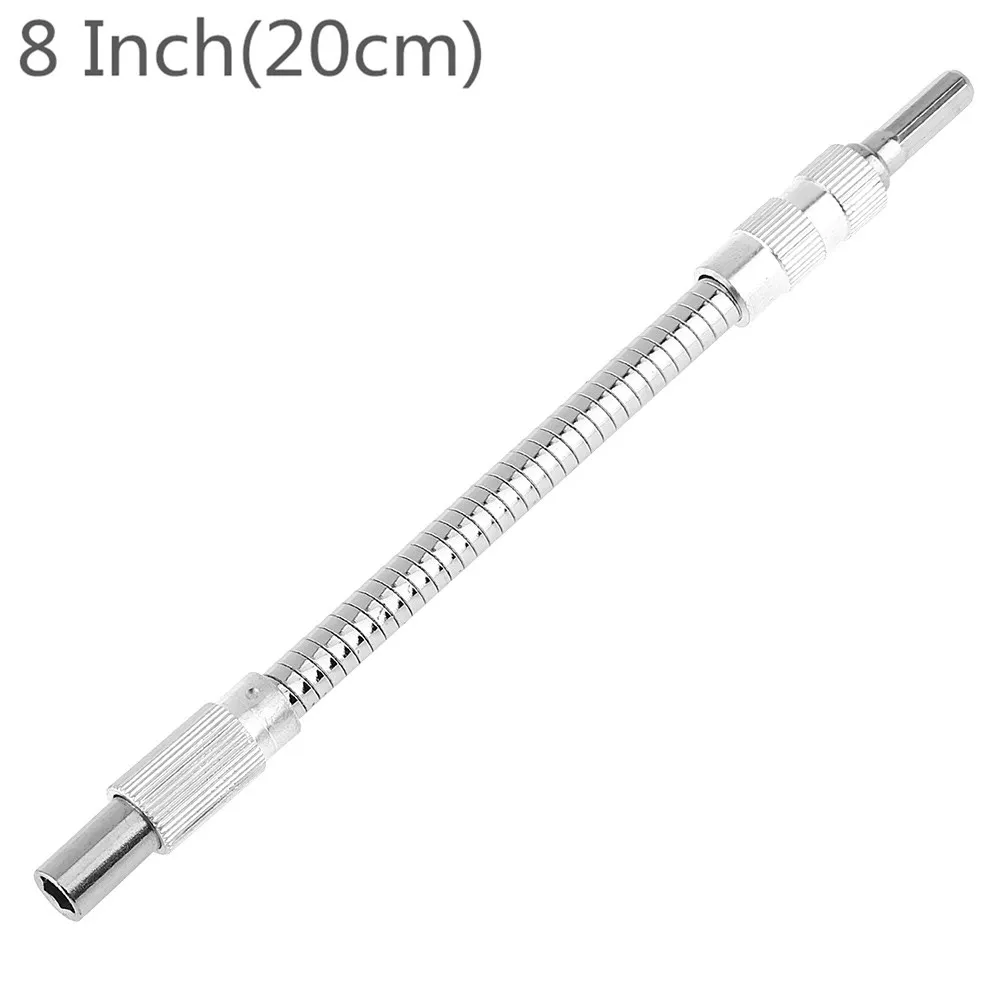 200mm Universal Flexible Hose Electric Drill Connecting Soft Shaft Extension Bit Holder Adapter with 1/4 Inch Hexagon Interface
200mm Universal Flexible Hose Electric Drill Connecting Soft Shaft Extension Bit Holder Adapter with 1/4 Inch Hexagon Interface