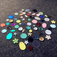 1 сумка красные блестки ПВХ свободные Цветочные Блестки для рукоделий раззноцветные часы украшения обувь сумочка свадебная одежда Diy аксес...(China)