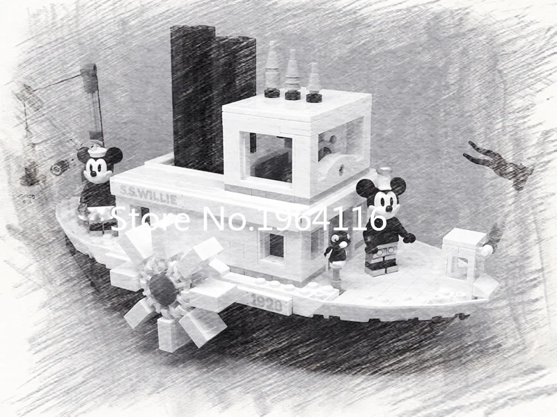 New Ideas series the Steamboat Willie model Building Blocks compatible 21317 classic Creator toy for children
New Ideas series the Steamboat Willie model Building Blocks compatible 21317 classic Creator toy for children