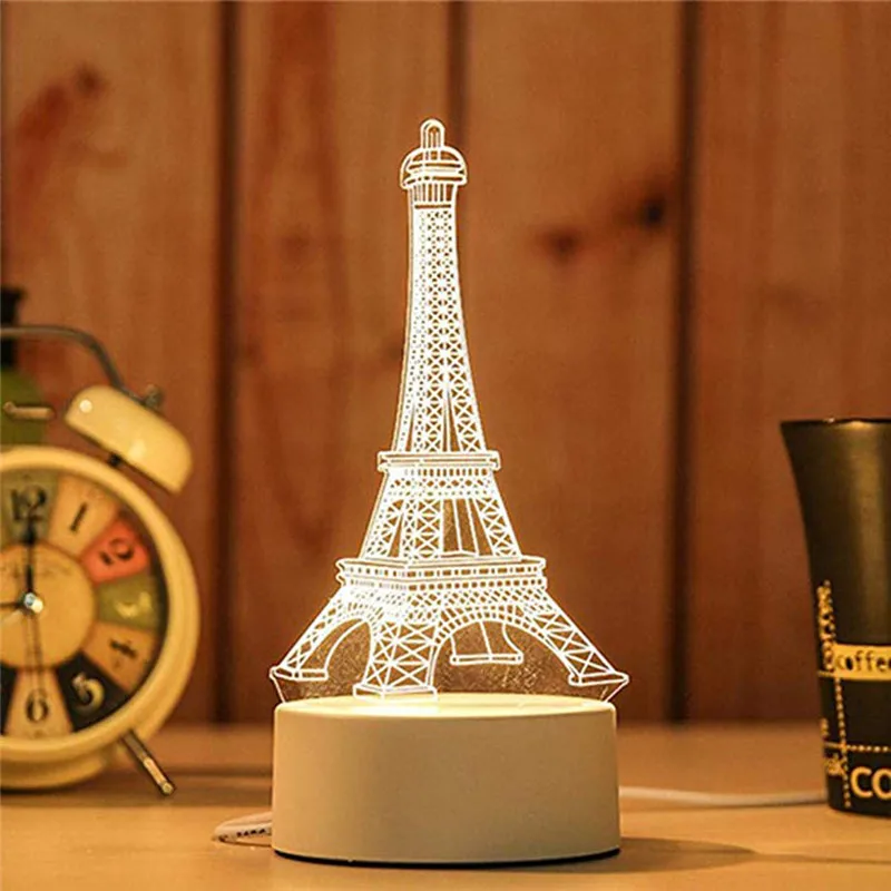 EiFFel TOWER shape 3D USB Night Light LED Table Desk Bedroom Decor Gift Warm White Lamp night lamp cute led light 30DC25
EiFFel TOWER shape 3D USB Night Light LED Table Desk Bedroom Decor Gift Warm White Lamp night lamp cute led light 30DC25