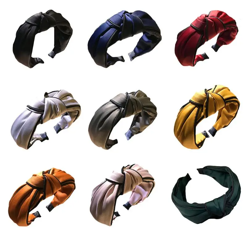 Women Minimalist Solid Color Wide Headband Handmade Twist Bowknot Pleated Hair Hoop Thicken Black Trim Hair Accessories Gift
Women Minimalist Solid Color Wide Headband Handmade Twist Bowknot Pleated Hair Hoop Thicken Black Trim Hair Accessories Gift