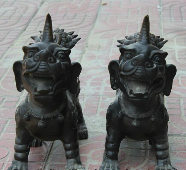JP S0524 14" Chinese Bronze Feng Shui fly Unicorn Beast Pi Xiu sculpture Statue pair
JP S0524 14" Chinese Bronze Feng Shui fly Unicorn Beast Pi Xiu sculpture Statue pair