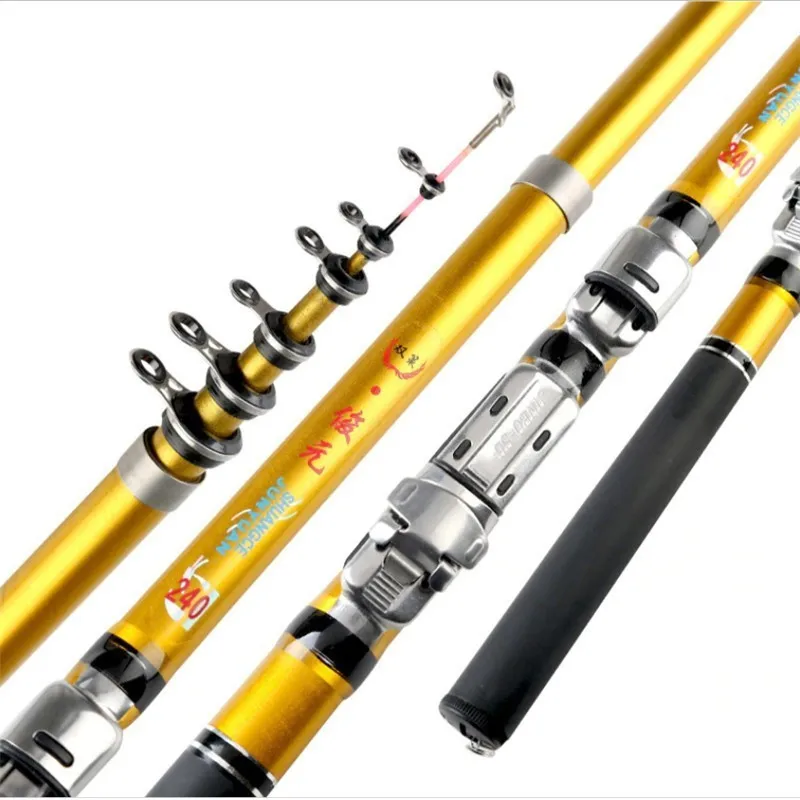 Spinning Fishing Rod 1.8/2.1/2.4/2.7/3.0m Telescopic Rock Carp Feeder Surf Olta Takimlari Canne A Peche Pole Carbon Fiber Rod
Spinning Fishing Rod 1.8/2.1/2.4/2.7/3.0m Telescopic Rock Carp Feeder Surf Olta Takimlari Canne A Peche Pole Carbon Fiber Rod