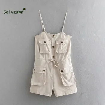 Fashion Women Loose Dungaree Overalls Pockets Cargo Jumpsuit Sleeveless Strap Rompers Workwear Cotton Playsuit Causal Rompers OL
Fashion Women Loose Dungaree Overalls Pockets Cargo Jumpsuit Sleeveless Strap Rompers Workwear Cotton Playsuit Causal Rompers OL