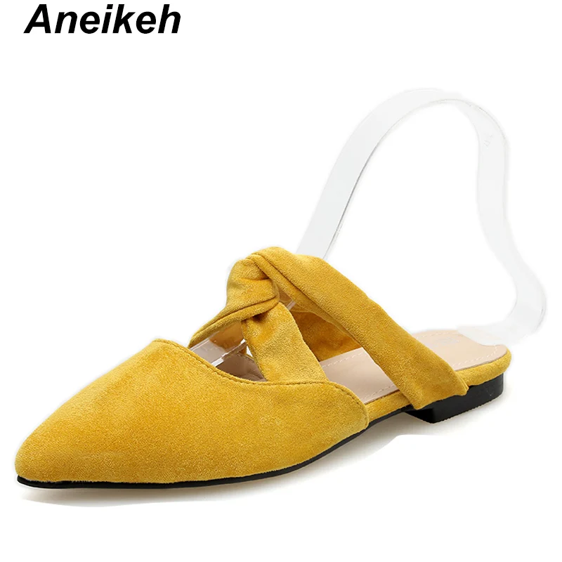 Aneikeh NEW Summer 2019 Flock Flats Women Pointed Toe Slip-on Fashion Elegant Casual Slingback Women's Shoes Yellow Size 35-40
Aneikeh NEW Summer 2019 Flock Flats Women Pointed Toe Slip-on Fashion Elegant Casual Slingback Women's Shoes Yellow Size 35-40