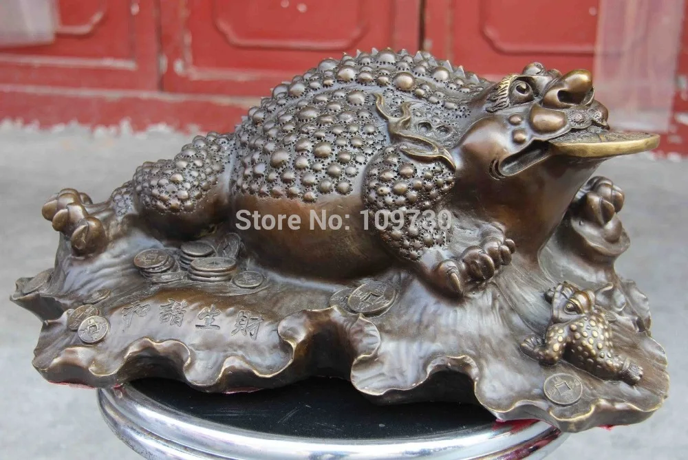 001834 Chinese Fine Copper Bronze Feng shui Wealth Coin Money Three-legged Toad Statue
001834 Chinese Fine Copper Bronze Feng shui Wealth Coin Money Three-legged Toad Statue