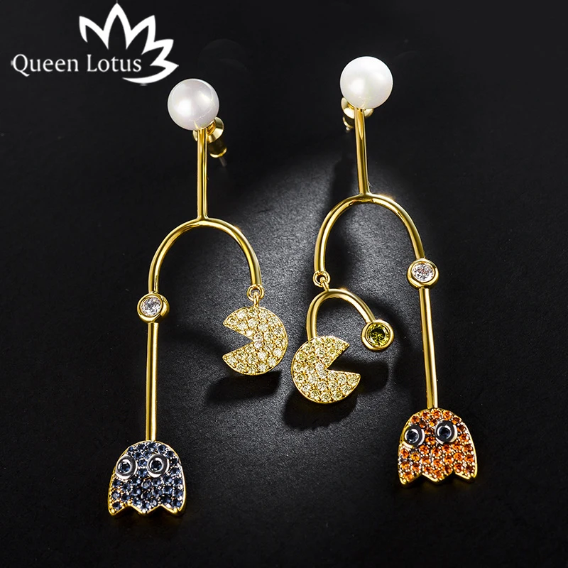 Queen Lotus 2018 Korean Fashion Pearl Earrings for Women Pac-Man Maze Drop Earrings Jewelry Female Crystal Long Dangle Earrings
Queen Lotus 2018 Korean Fashion Pearl Earrings for Women Pac-Man Maze Drop Earrings Jewelry Female Crystal Long Dangle Earrings