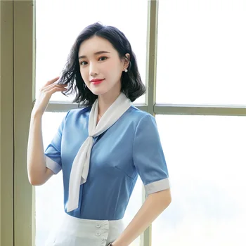 Fashion Elegant Blue Chiffon Blouses and Shirts 2019 Summer Business Women Work Wear Ladies Blouse Female Tops Clothes
Fashion Elegant Blue Chiffon Blouses and Shirts 2019 Summer Business Women Work Wear Ladies Blouse Female Tops Clothes