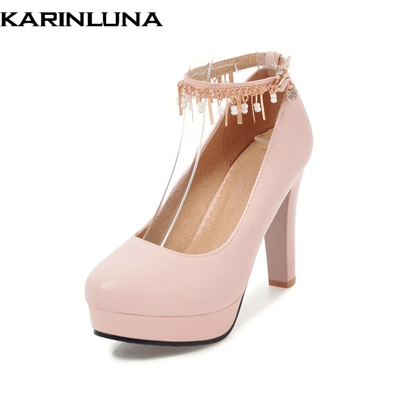 KarinLuna on sale spring autumn mature women pumps plus size 33-48 platform ol platform shoes woman high heels chain footwear
KarinLuna on sale spring autumn mature women pumps plus size 33-48 platform ol platform shoes woman high heels chain footwear