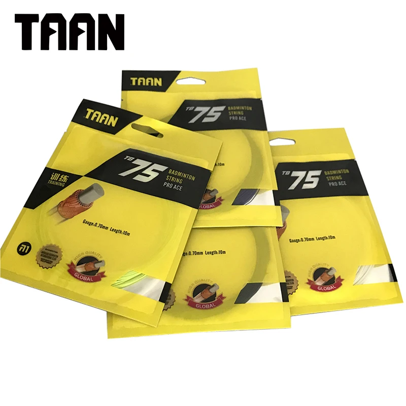 

TAAN 4pcs/lot 0.70mm PRO ACE BT75 Badminton Racket String Durable Training String 10m Outdoor Sport Badminton Racquet TB75