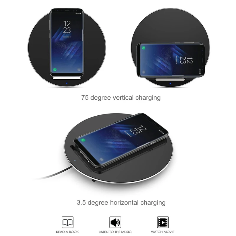 Wireless Charger For iPhone X 8 XS XR 10W USB Wireless Charging for Samsung Galaxy S8 S9 S7 S6 Qi USB Wireless Charger Holder (11)