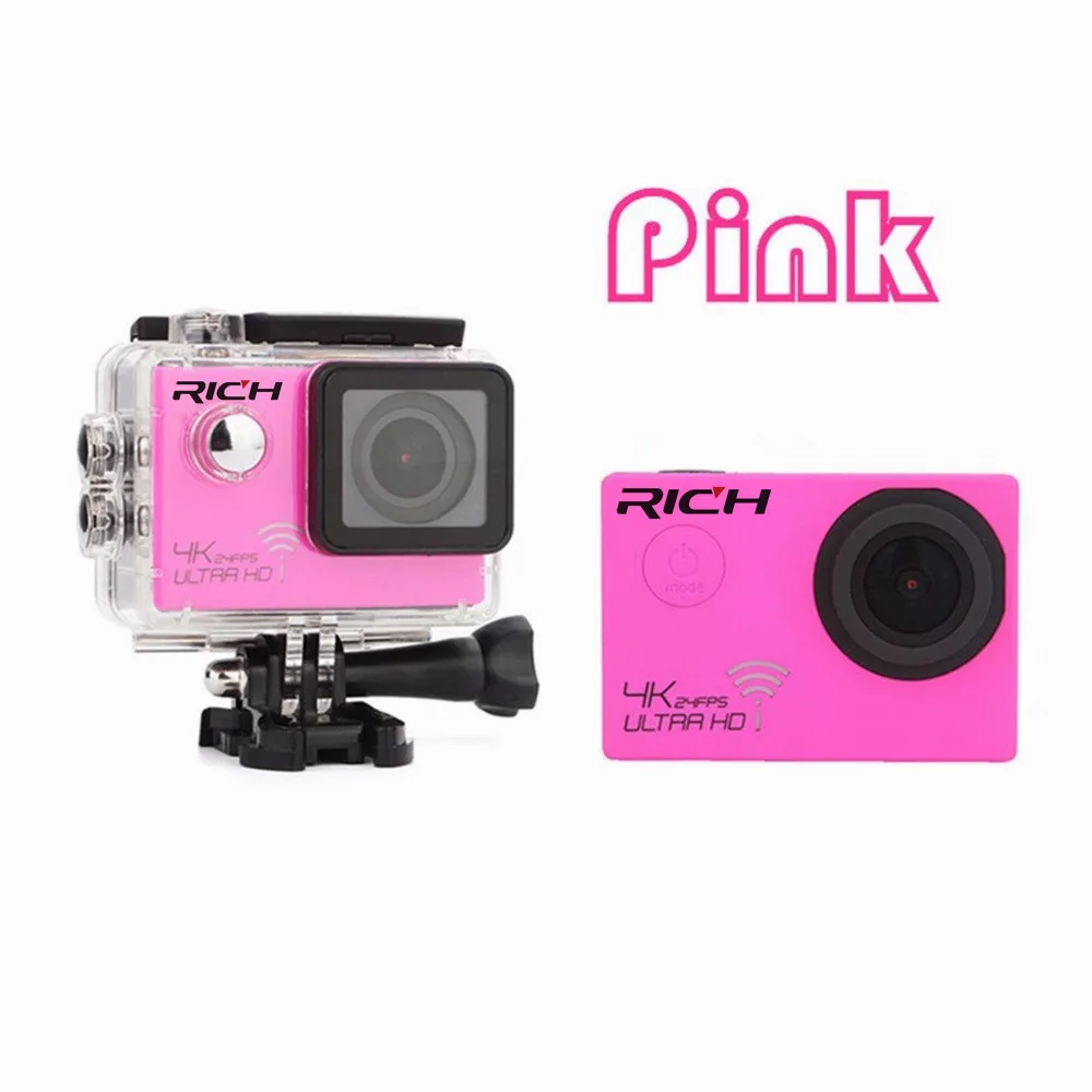 5 шт./лот Экшн камера Ultra HD 4K 24fps WiFi NTK96660 2 0 дюймов 16MP 170D Len шлем Водонепроницаемая 30M