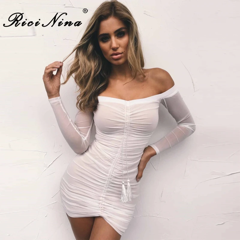 RICININA New Women Dress Woman Slash Neck Long Sleeve Autumn Winter Bandage Dress Women Sexy Slim Elastic Bodycon Party Dresses
RICININA New Women Dress Woman Slash Neck Long Sleeve Autumn Winter Bandage Dress Women Sexy Slim Elastic Bodycon Party Dresses