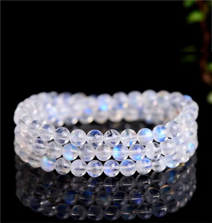 Top Quality Natural Clear Moonstone Blue Light Crystal 3 Laps Round Beads Bracelet Women Men 6mm Healing Stone Jewelry AAAAA
Top Quality Natural Clear Moonstone Blue Light Crystal 3 Laps Round Beads Bracelet Women Men 6mm Healing Stone Jewelry AAAAA