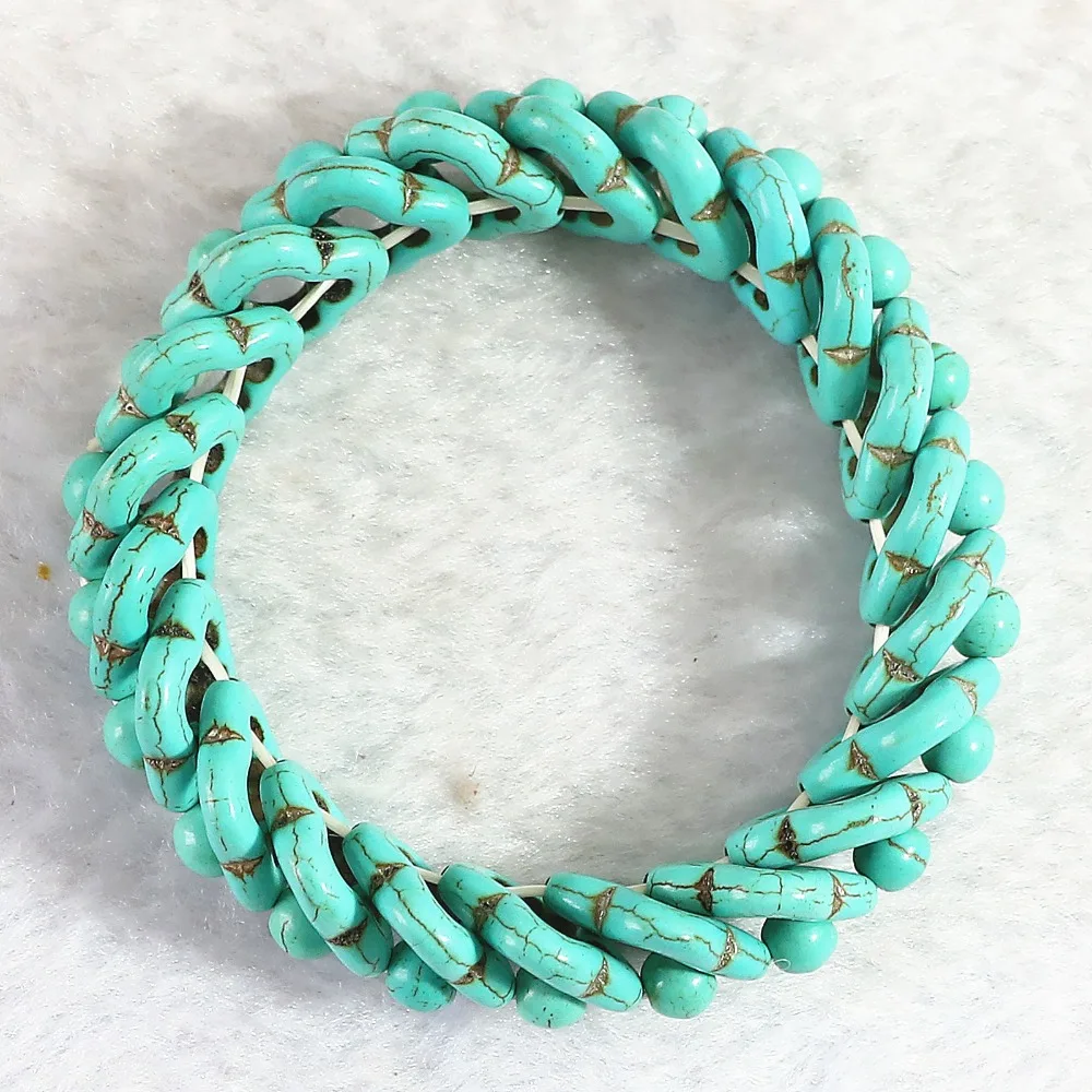 Fashion 20x6mm multicolor calaite turquoises Stone bead Sunflower DIY Bracelets For Women Jewelry 7.5" B310
Fashion 20x6mm multicolor calaite turquoises Stone bead Sunflower DIY Bracelets For Women Jewelry 7.5" B310