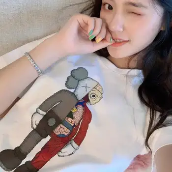 New Korean Women's T-shirt Cotton Short-sleeved Cartoon Printing Round Neck Loose T-shirt Women's Top Student Tee Shirt Summer
New Korean Women's T-shirt Cotton Short-sleeved Cartoon Printing Round Neck Loose T-shirt Women's Top Student Tee Shirt Summer
