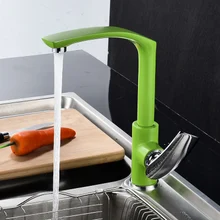 Kitchen Faucet Swivel Brass Sink Faucet Bathroom Tall Faucet Sink Basin Mixer Tap black/Chrome/Gold/Green/Red/Orange Sink Tap