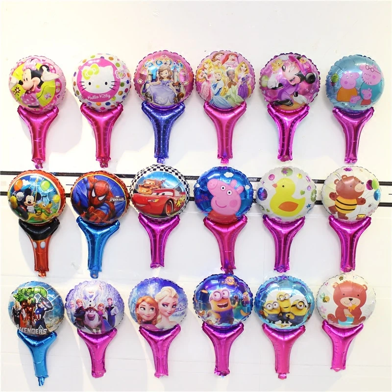 KUAWANLE 50pcs/lot Cartoon Princess Heros Pig Minion Cheer Holding Sticks Foil Air Balloons Birthday Party Supplies Decoration
KUAWANLE 50pcs/lot Cartoon Princess Heros Pig Minion Cheer Holding Sticks Foil Air Balloons Birthday Party Supplies Decoration