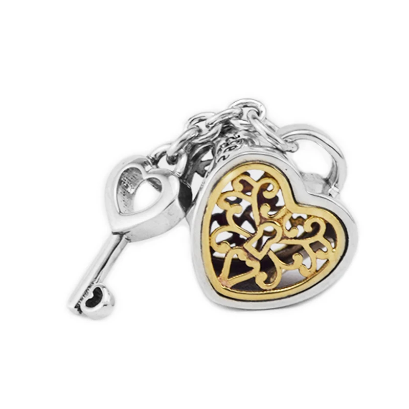Beads Genuine 925 Sterling Silver Fits Pandora Bracelets Key to Heart 14K Gold Charms Bead for Jewelry Making berloque pulseira
Beads Genuine 925 Sterling Silver Fits Pandora Bracelets Key to Heart 14K Gold Charms Bead for Jewelry Making berloque pulseira