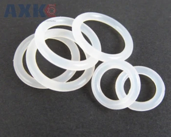 

AXK White O-rings Seals Silicon Gasket Food Grade 3.5mm Thickness OD 57/58/60/62/63/65/68/70/72/75/80mm Rubber Sealing Washer