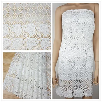 2Yards Flower Pattern High Quality Nigerian Wedding African Lace Fabrics Most Popular Guipure Cord Lace Fabric For Party Dresses
2Yards Flower Pattern High Quality Nigerian Wedding African Lace Fabrics Most Popular Guipure Cord Lace Fabric For Party Dresses