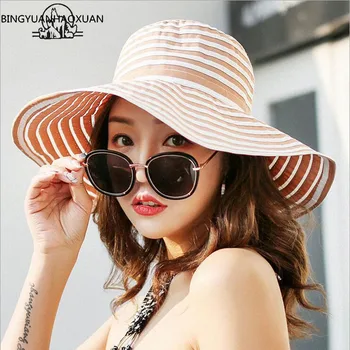 BINGYUANHAOXUAN Spring Summer Hats For Women Striped Big Large Brim Foldable Visor Sun Hat Female Sun Cream Hat Beach Summer Hat
BINGYUANHAOXUAN Spring Summer Hats For Women Striped Big Large Brim Foldable Visor Sun Hat Female Sun Cream Hat Beach Summer Hat