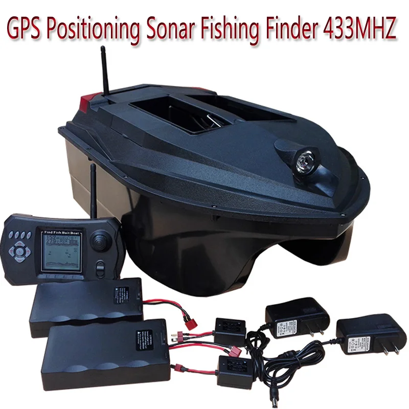 

Automatic navigation GPS Bait boat with Sonar Fish Finder TL-380E 433MHZ Auto return GPS baiting boat 12nest